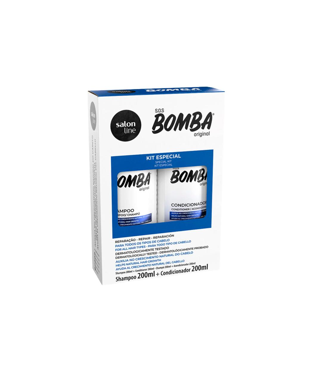 Kit Shampoo + Acondicionador S.O.S Bomba Original