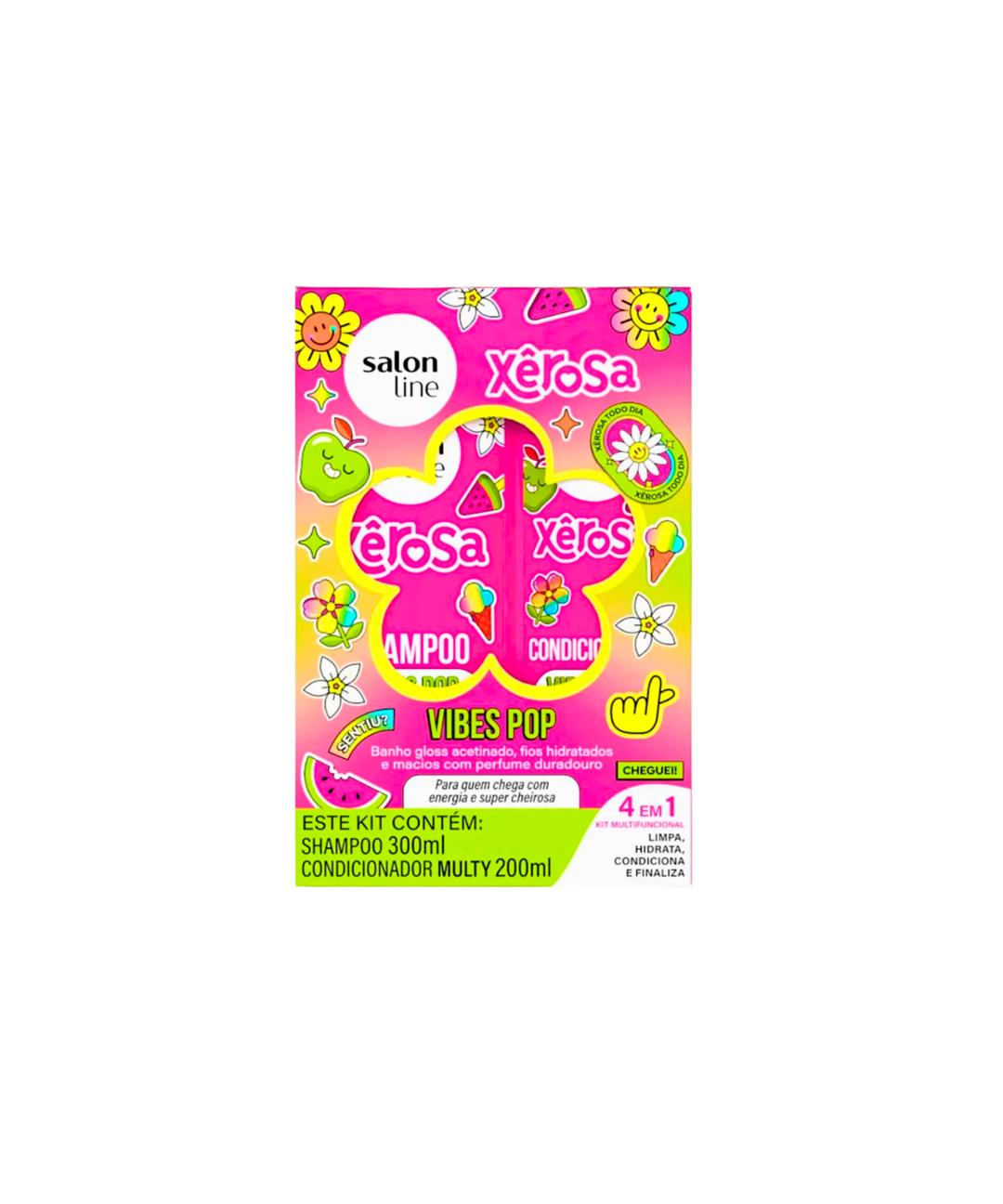 Kit Shampoo 300 ml + Acondicionador 200 ml Xêrosa Vibes Pop